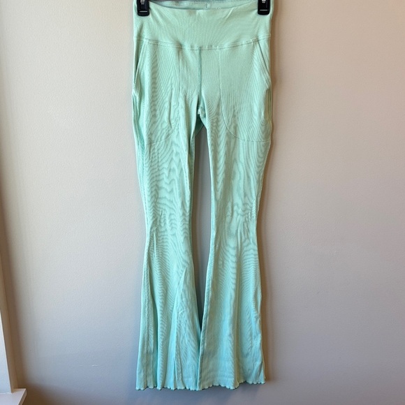 Outdoor Voices Pants - Outdoor Voices Light Green Flare Pants